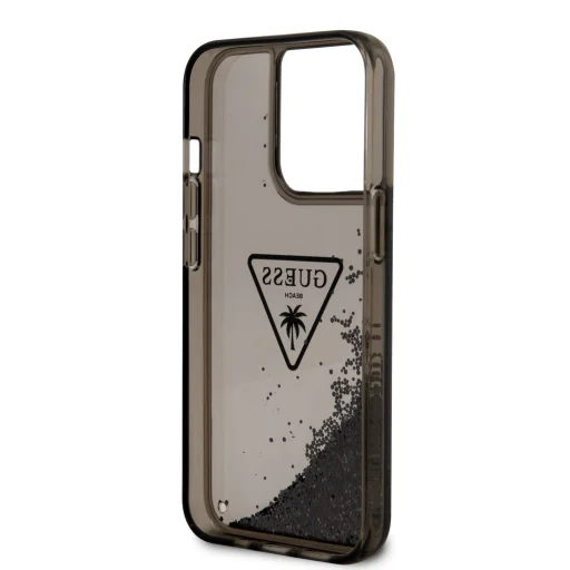 iPhone 14 Pro Max Guess PC/TPU Liquid Glitter Triangle Logo tok fekete (GUHCP14XLFCTPK) - 5