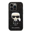 iPhone 14 Pro Karl Lagerfeld Glitter Flakes Ikonik tok fekete (KLHCP14LGFKPK) thumbnail