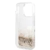 iPhone 14 Pro Max Karl Lagerfeld Liquid Glitter Karl és Choupette tok arany (KLHCP14XGKCD) thumbnail