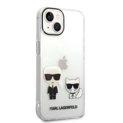 iPhone 14 Karl Lagerfeld PC/TPU Ikonik Karl és Choupette tok átlátszó (KLHCP14SCKTR) - 6