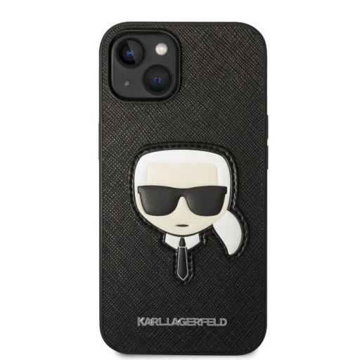 iPhone 14 Plus Karl Lagerfeld PU Saffiano Karl Head tok fekete (KLHCP14MSAPKHK) - 2