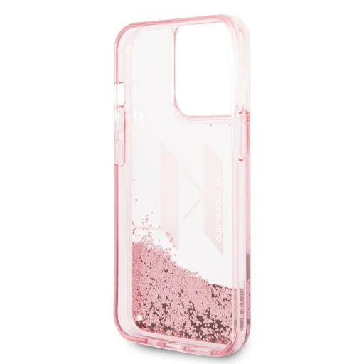 iPhone 14 Pro Karl Lagerfeld Liquid Glitter Big KL Logo tok rózsaszín (KLHCP14LLBKLCP) - 3