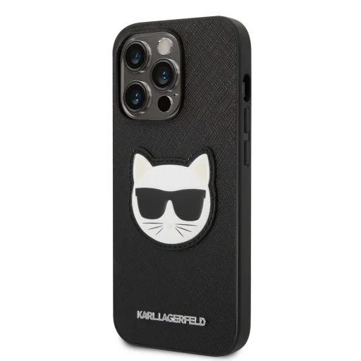 iPhone 14 Pro Max Karl Lagerfeld PU Saffiano Choupette Head tok fekete (KLHCP14XSAPCHK) - 6
