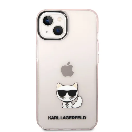iPhone 14 Plus Karl Lagerfeld Choupette Logo tok rózsaszín (KLHCP14MCTTRI) - 1