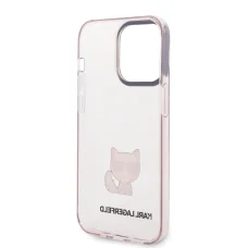 iPhone 14 Pro Karl Lagerfeld Choupette Logo tok rózsaszín (KLHCP14LCTTRI)