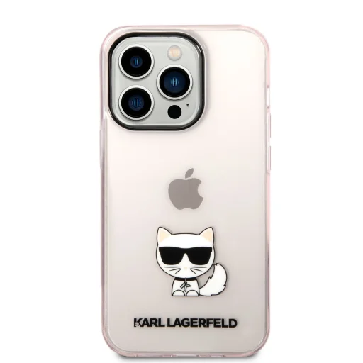 iPhone 14 Pro Karl Lagerfeld Choupette Logo tok rózsaszín (KLHCP14LCTTRI) - 6