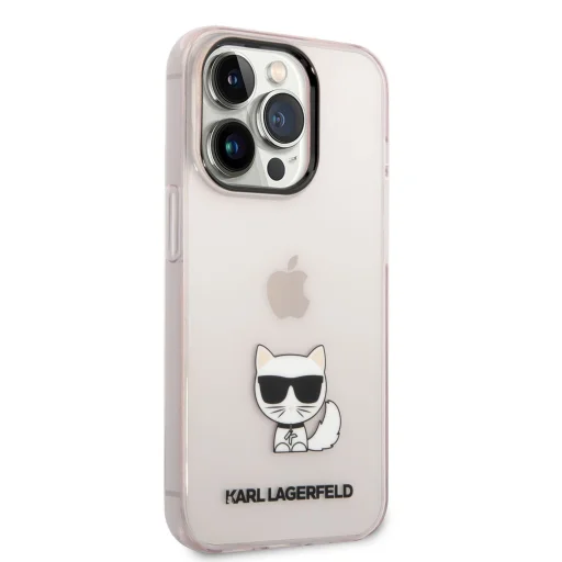 iPhone 14 Pro Karl Lagerfeld Choupette Logo tok rózsaszín (KLHCP14LCTTRI) - 3