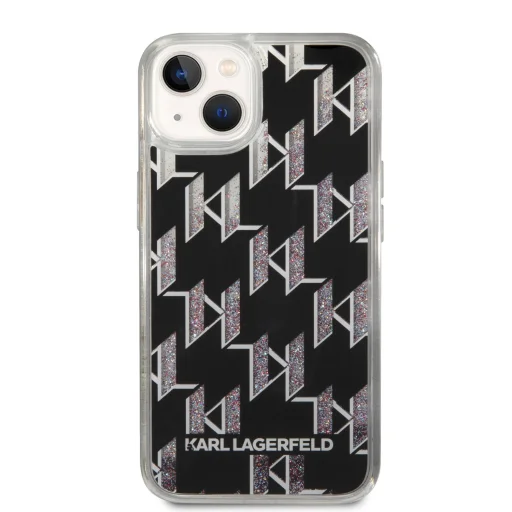 iPhone 14 Plus Karl Lagerfeld Monogram Liquid Glitter tok fekete (KLHCP14MLMNMK) - 3