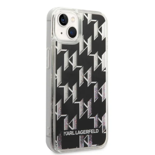 iPhone 14 Plus Karl Lagerfeld Monogram Liquid Glitter tok fekete (KLHCP14MLMNMK) - 6