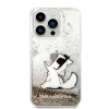 iPhone 14 Pro Max Karl Lagerfeld Liquid Glitter Choupette Eat tok arany (KLHCP14XGCFD) thumbnail