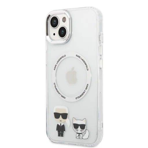 iPhone 14 Karl Lagerfeld Karl és Choupette MagSafe kompatibilis tok átlátszó (KLHMP14SHKCT) - 1