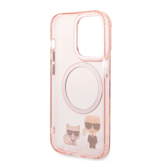 iPhone 14 Pro Karl Lagerfeld Karl és Choupette MagSafe kompatibilis tok rózsaszín (KLHMP14LHKCP) - 3