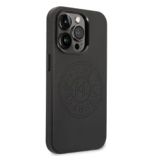 iPhone 14 Pro Max Karl Lagerfeld PU Leather Perforated Logo tok fekete (KLHCP14XFWHK)