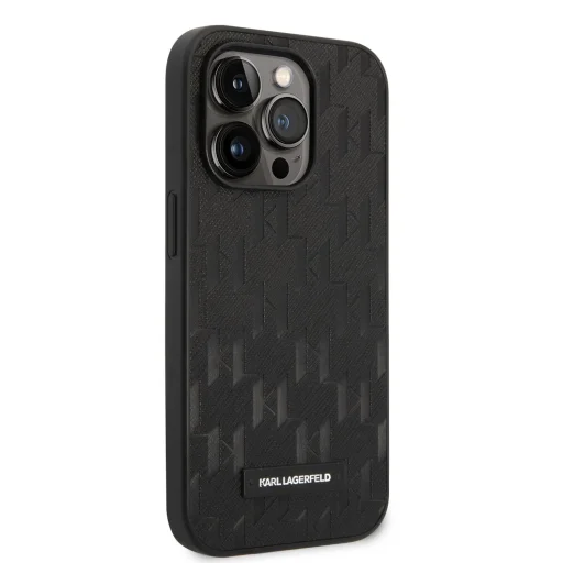 iPhone 14 Pro Max Karl Lagerfeld Saffiano Monogram tok fekete (KLHCP14XSAKLHPK) - 6
