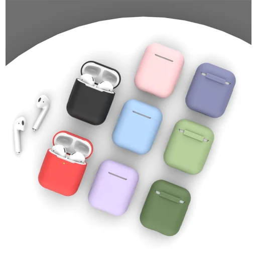 AirPods 1/2 szilikon tok piros - 3