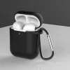 AirPods 1/2 szilikon tok karabinerrel fekete thumbnail