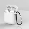 AirPods 1/2 szilikon tok karabinerrel fehér thumbnail