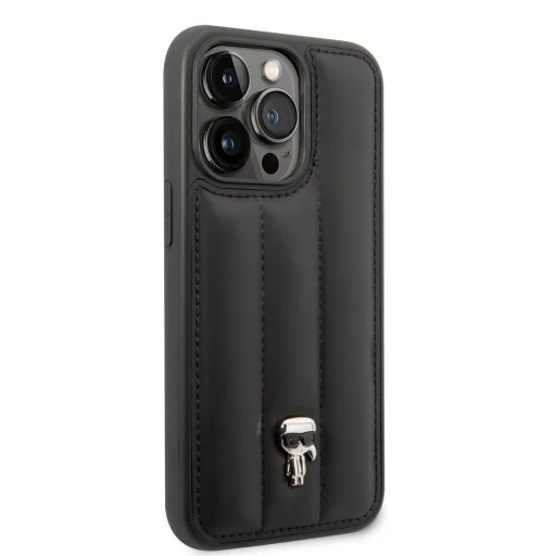 iPhone 14 Pro Karl Lagerfeld Quilted Puffy Ikonik Logo tok fekete (KLHCP14LPSQPK) - 4
