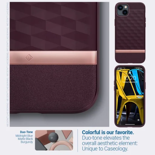 iPhone 14 Caseology Parallax Mag Magsafe kompatibilis tok Burgundy - 11