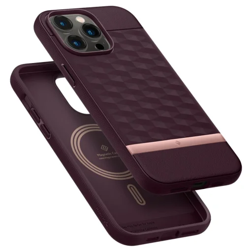 iPhone 14 Pro Max Caseology Parallax Mag Magsafe kompatibilis tok Burgundy - 10