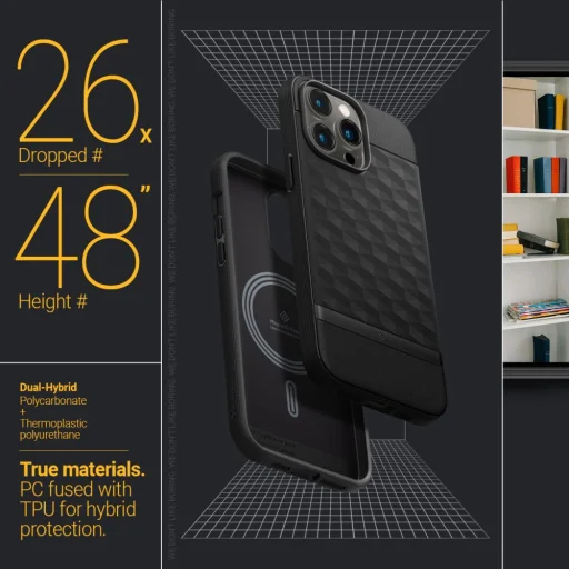 iPhone 14 Pro Caseology Parallax Mag Magsafe kompatibilis tok matt fekete - 11