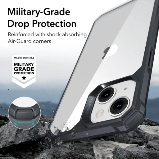  iPhone 13/14 Átlátszó/Fekete ESR Air Armor tok - 6
