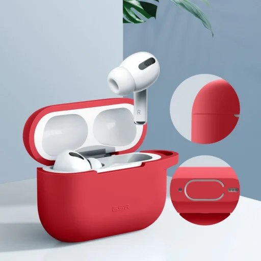 Apple Airpods Pro 1/2 ESR Bounce tok karabinerrel piros - 5