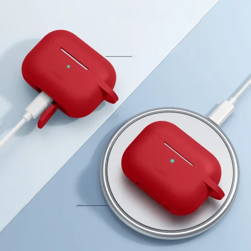 Apple Airpods Pro 1/2 ESR Bounce tok karabinerrel piros - 4