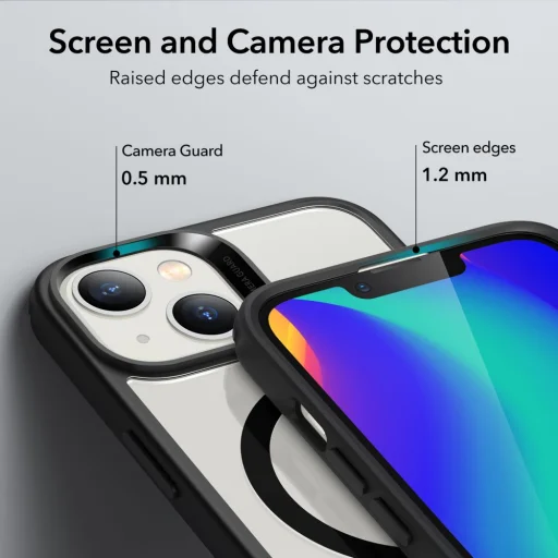  iPhone 14 Plus átlátszó/fekete ESR CH HaloLock MagSafe tok - 7