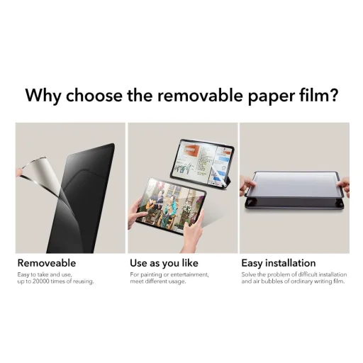 iPad Air 4/5/Pro 11 ESR Paper Feel Magnetic matt kijelzővédő fólia - 3