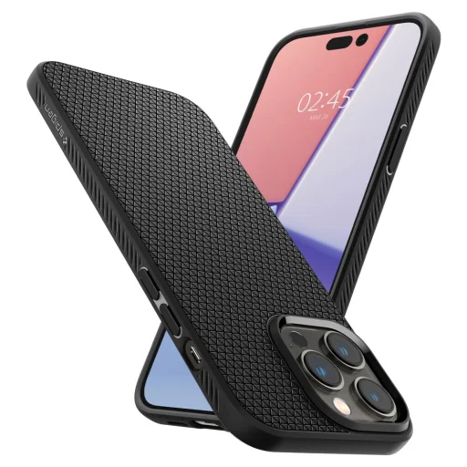 iPhone 14 Pro Spigen Liquid Air flexibilis TPU gél tok matt fekete - 10
