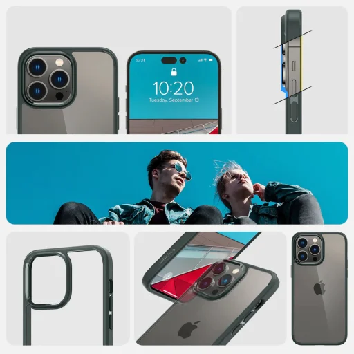 iPhone 14 Pro Spigen Ultra Hybrid tok Abyss zöld (ACS04966) - 7