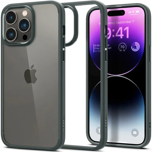 iPhone 14 Pro Spigen Ultra Hybrid tok Abyss zöld (ACS04966) - 1