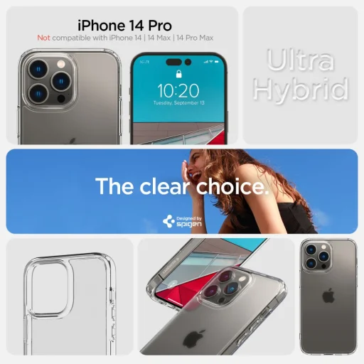 iPhone 14 Pro Spigen Ultra Hybrid tok Frost Clear (ACS04967) - 4