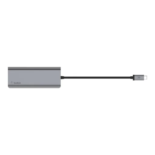 Belkin CONNECT USB-C 6 az 1-ben többportos adapter, HUB elosztó (AVC008btSGY) szürke - 4