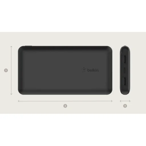 Belkin Boost Charge (10000 mAh) Powerbank USB-C 15W + 2x USB-A + 15cm USB-A - USB-C kábel (BPB011btBL) kék - 2