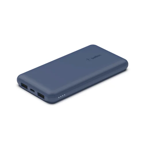 Belkin Boost Charge (10000 mAh) Powerbank USB-C 15W + 2x USB-A + 15cm USB-A - USB-C kábel (BPB011btBL) kék - 1