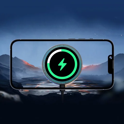 Joyroom autós tartó Qi vezeték nélküli indukciós töltéssel 15 W (MagSafe kompatibilis) szellőzőrácshoz ezüst (JR-ZS290) - 6