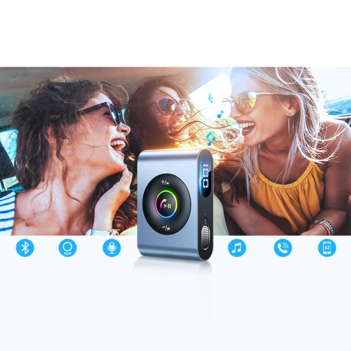 Joyroom autós Bluetooth 5.3 adó és kihangosító készlet AUX adapter 3.5mm mini jack (JR-CB1) - 16