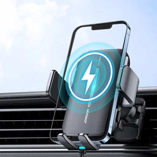 Joyroom autós tartó vezeték nélküli töltéssel 15W szellőzőrácshoz fekete (JR-ZS245) - 5