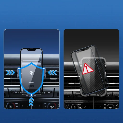 Joyroom automatikus elektromos autós tartó szellőzőrácsra 15 W-os Qi vezeték nélküli töltővel (JR-ZS214) - 7