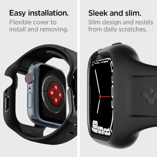 Apple Watch 7 (45 mm) Spigen Liquid Air Pro óraszíj fekete (ACS04182) - 11