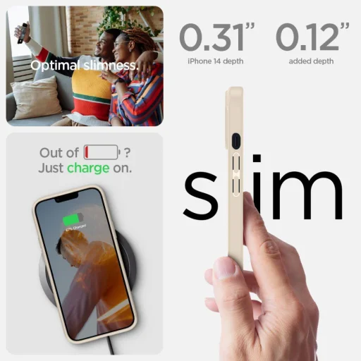 iPhone 14 Plus Spigen Ultra Hybrid tok homokszínű (ACS04898) - 4