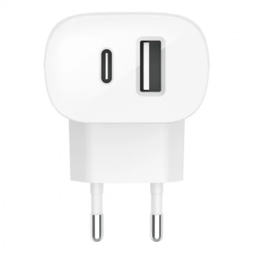 Belkin Boost Charge 32W dupla hálózati töltő adapter (20W USB-C PD + 12W USB-A) (WCB008vfWH) fehér - 4