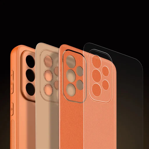 Samsung Galaxy A33 5G Dux Ducis Yolo TPU és PU bőr tok narancssárga - 8