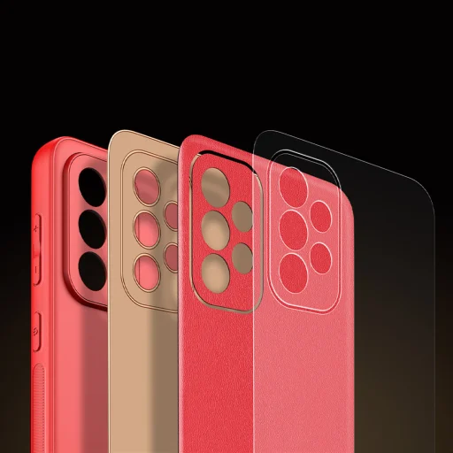 Samsung Galaxy A33 5G Dux Ducis Yolo TPU és PU bőr tok piros - 14