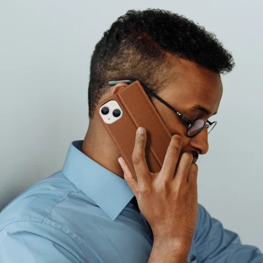 iPhone 14 Plus Dux Ducis Skin X2 mágneses fliptok barna - 3