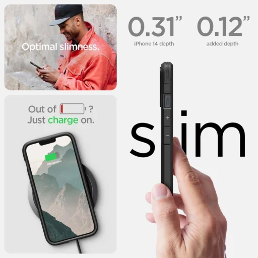 iPhone 14 Plus Spigen Tough Armor tok MagSafe kompatibilis fekete (ACS04915) - 13