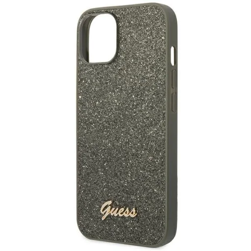 iPhone 14 Plus Guess PC/TPU Glitter Flakes Metal Logo tok zöld (GUHCP14MHGGSHN) - 4