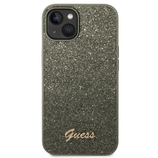 iPhone 14 Plus Guess PC/TPU Glitter Flakes Metal Logo tok zöld (GUHCP14MHGGSHN) - 7